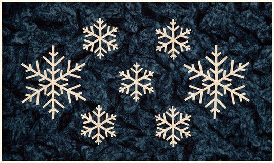 Silhouettes - Snowflakes White | Laser Cut Applique image 1