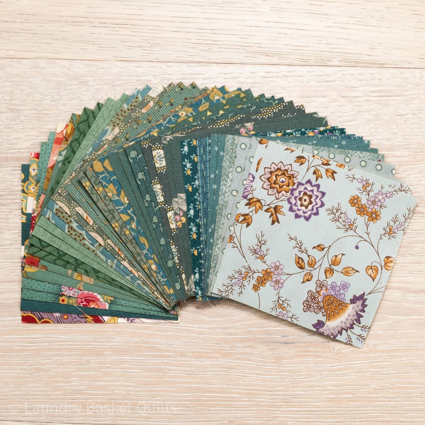 Squares 3.5" - Teals image 0