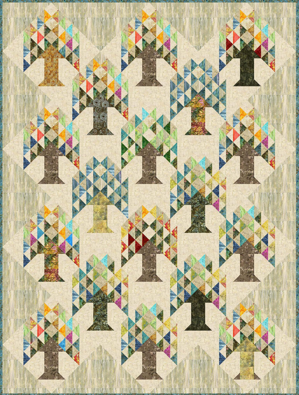 2" Finished Triangle Paper Pad - 10" x 10" layer cake