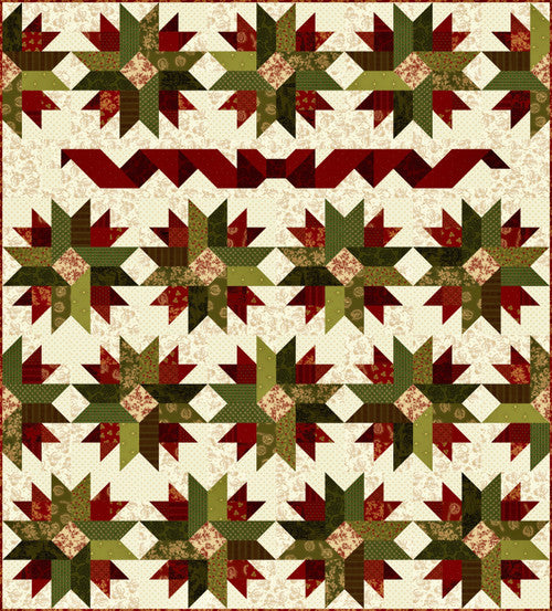Farmhouse Christmas Patchwork Lap Quilt Pattern