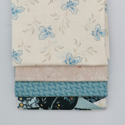 LBQ 26 light blue fat quarter bundle – top view