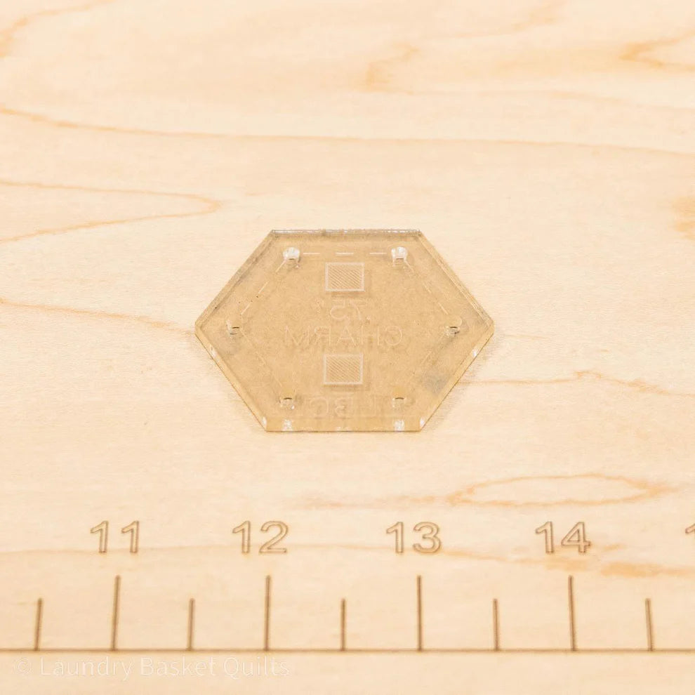 Charm Template 3/4" (0.75") Hexagon