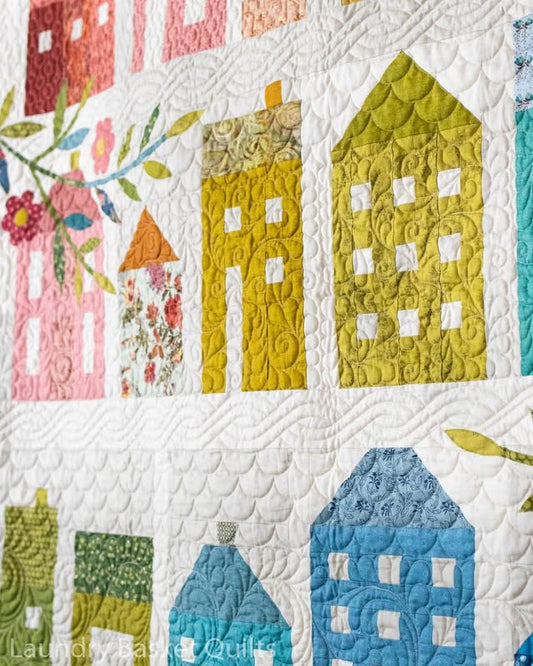 Summer Village quilt pattern by Edyta Sitar Laundry Basket Quilts