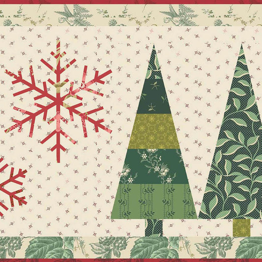 Silhouettes - Snowflakes Red| Laser Cut Applique image 1