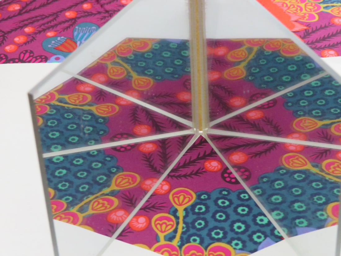 Fussy cutting for quilting — spotlighting fabric motifs with acrylic templates