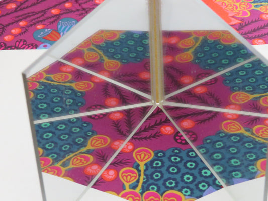 Fussy cutting for quilting — spotlighting fabric motifs with acrylic templates