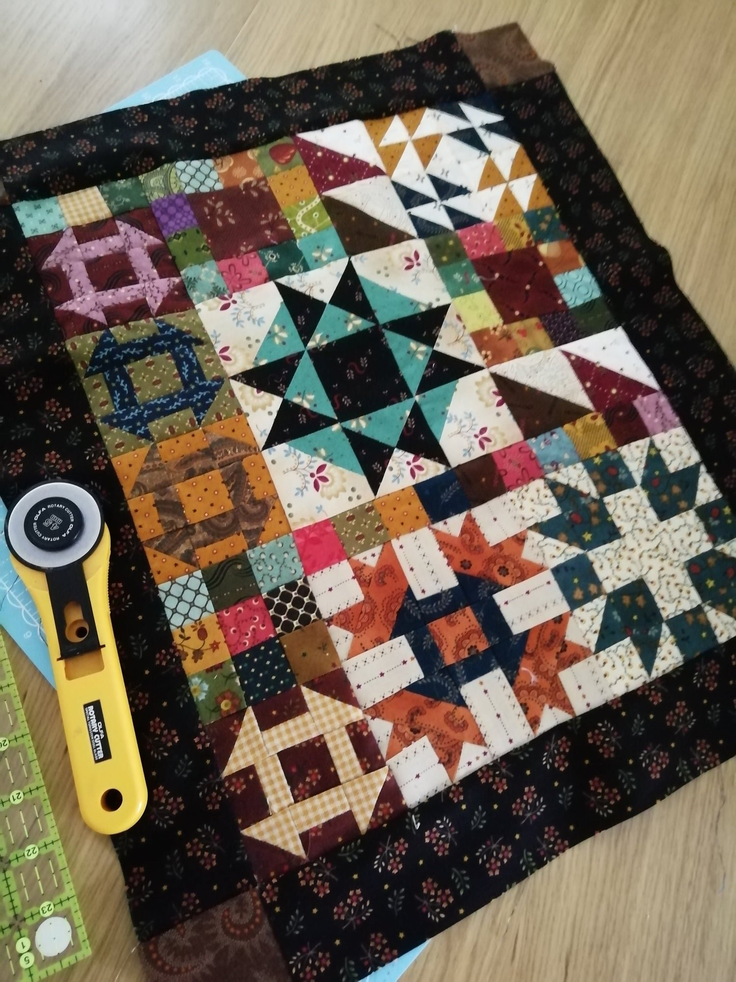 Handmade quilt with patchwork design, crafted with quality fabrics
