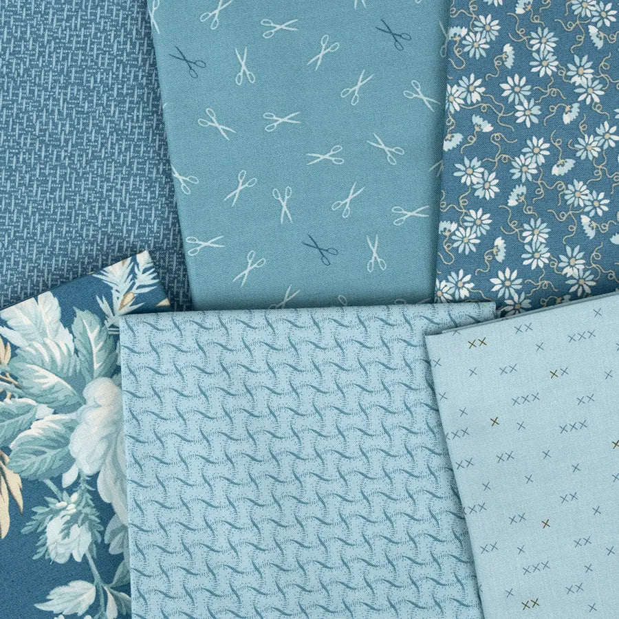 Blue and Gray  Fabrics