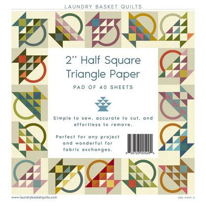 2" Finished Triangle Paper Pad - 10" x 10" layer cake