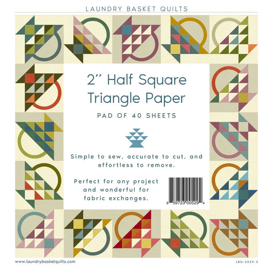 2" Finished Triangle Paper Pad - 10" x 10" layer cake