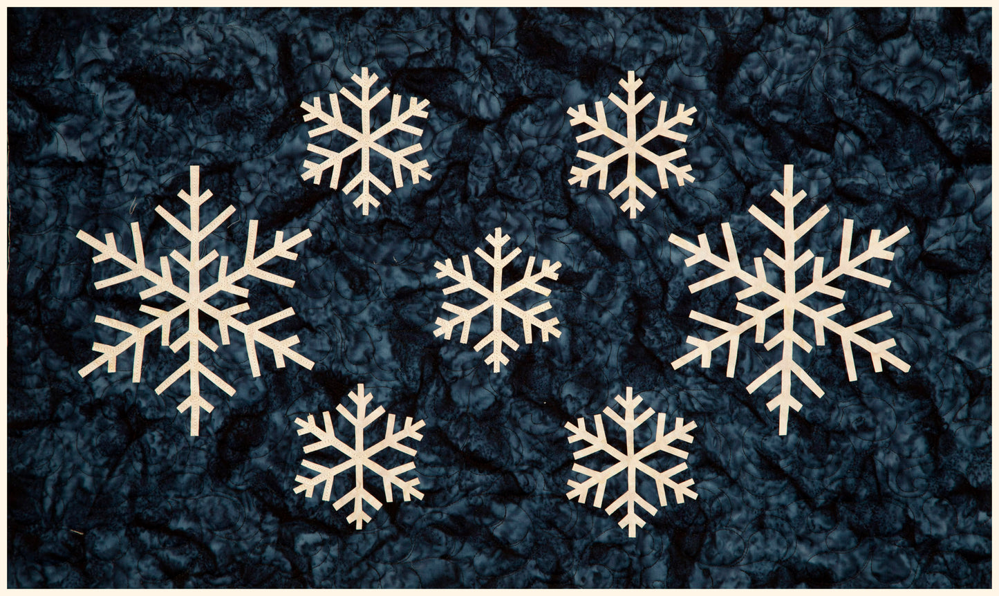 Silhouettes - Snowflakes White | Laser Cut Applique image 1
