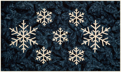 Silhouettes - Snowflakes White | Laser Cut Applique image 1