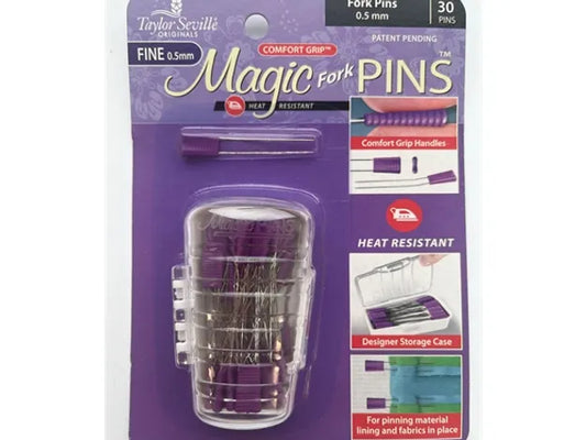 Magic Pins Fork FINE (0.5mm) - pack of 30 in storage case image 0