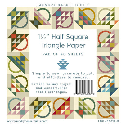 1" Finished Triangle Paper - 5" x 5" fabric