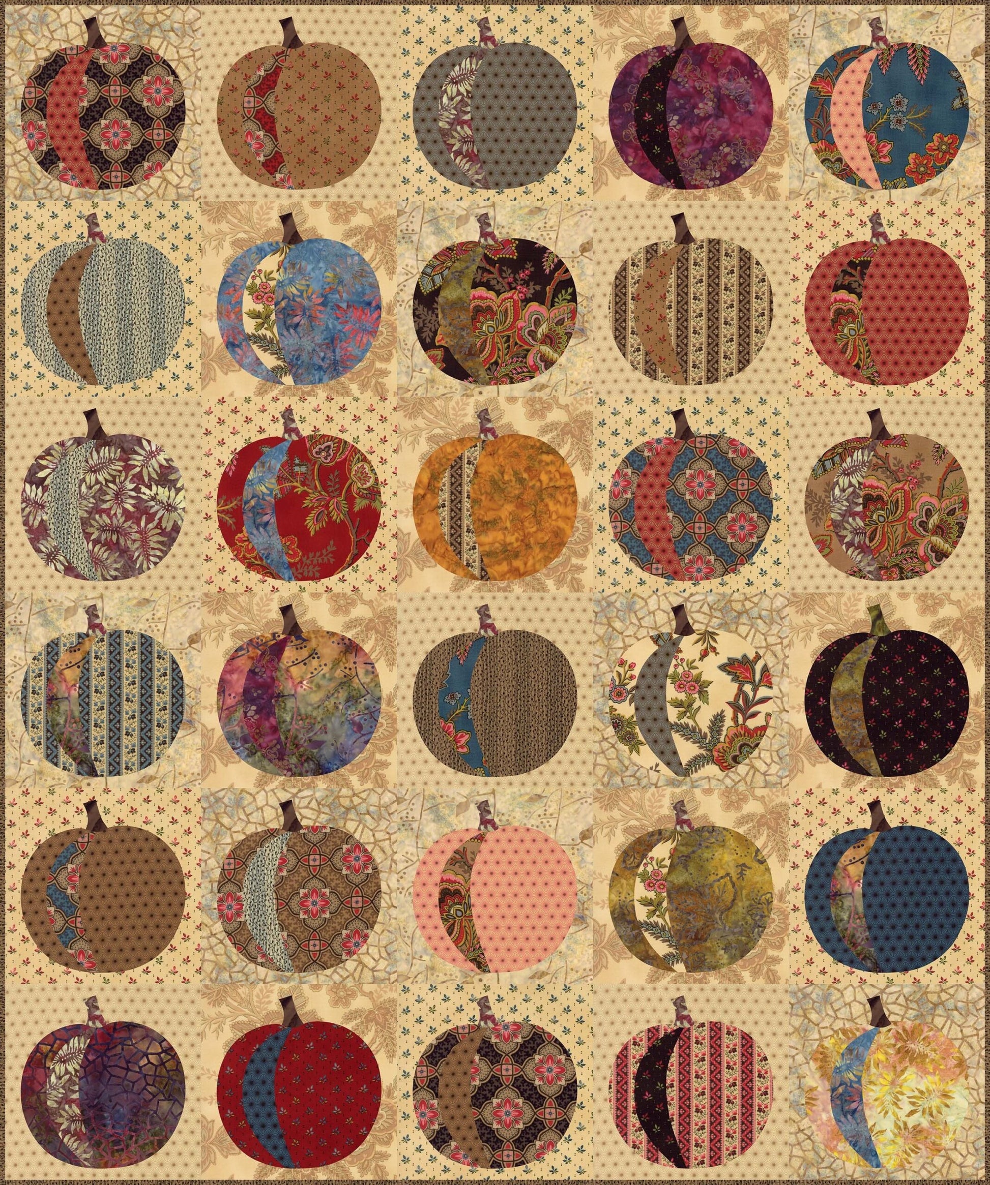 Pumpkins Quilt Pattern – Perfect for Autumn-Themed Quilts image 0