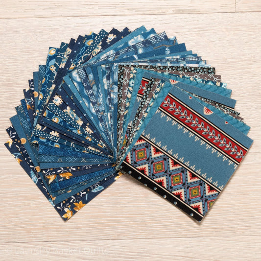 Squares 3.5" - Dark Blues image 0