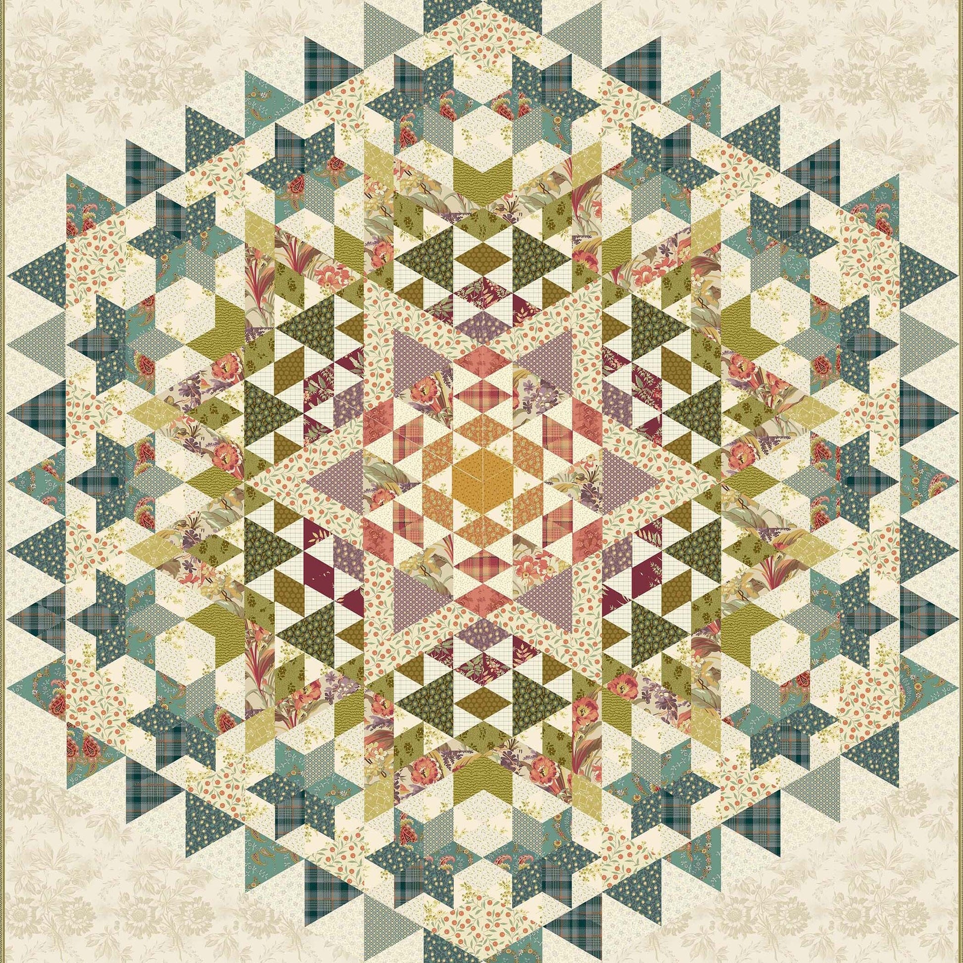 Blue Star Quilt Pattern templates image 2