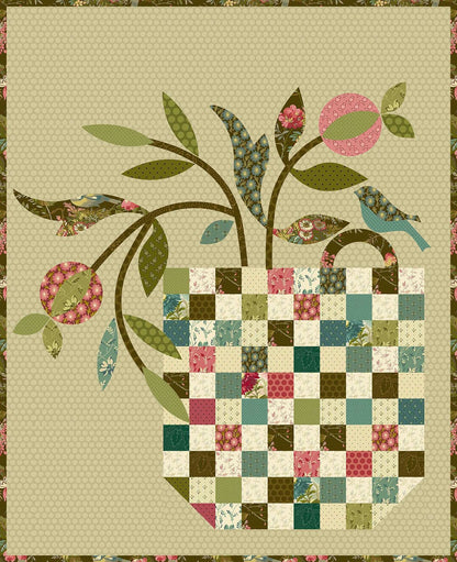 Patchwork Basket Wall Quilt Pattern image 0