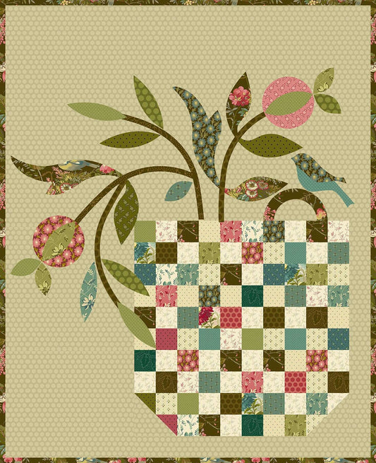 Patchwork Basket Wall Quilt Pattern image 0