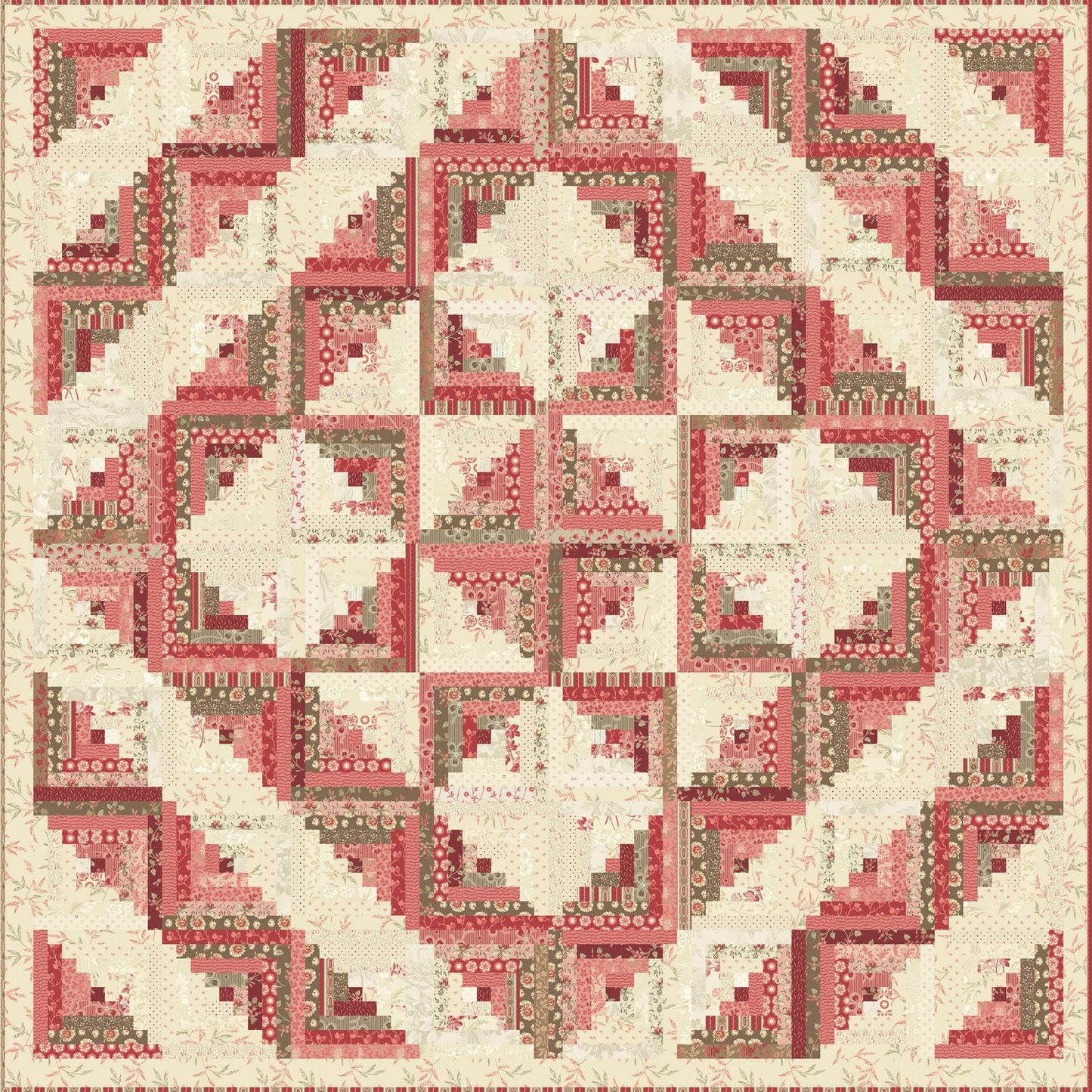 Log Cabin Quilt Pattern image 0