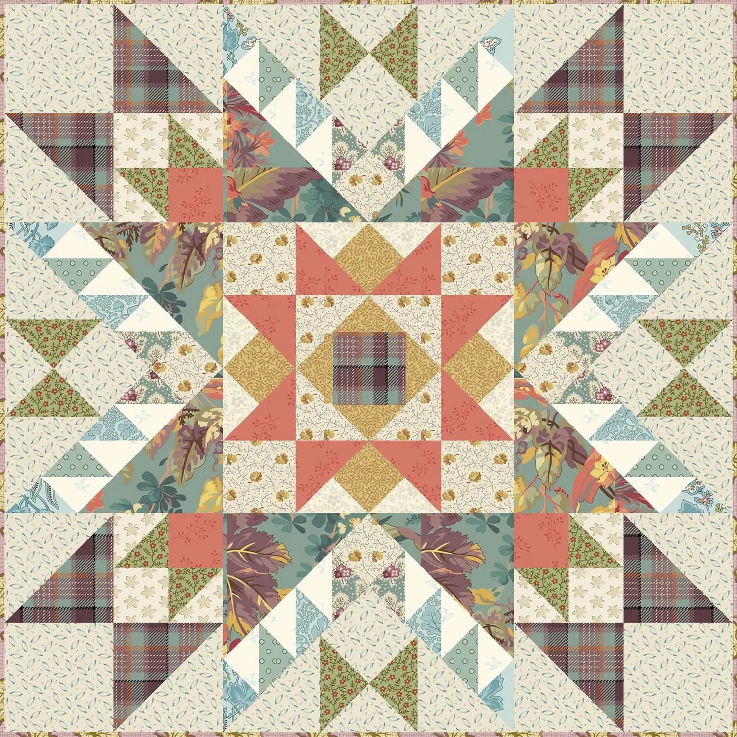 Summer Star Mini Quilt Pattern image 0