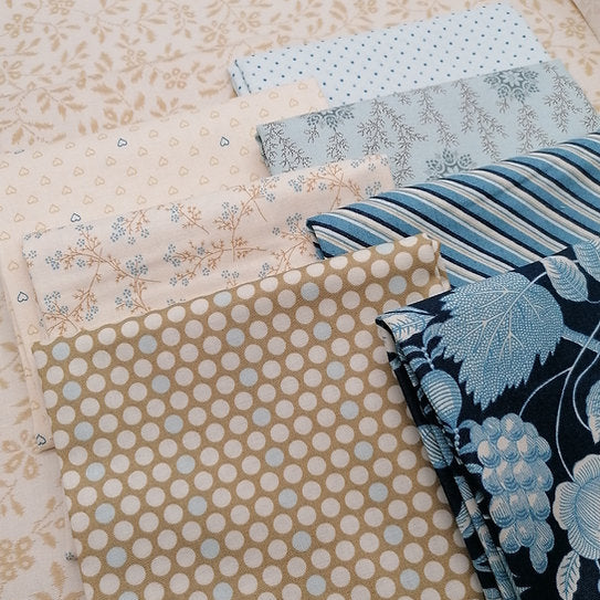 Blue Escape Fat Quarter Bundle - 8 Fabrics image 1
