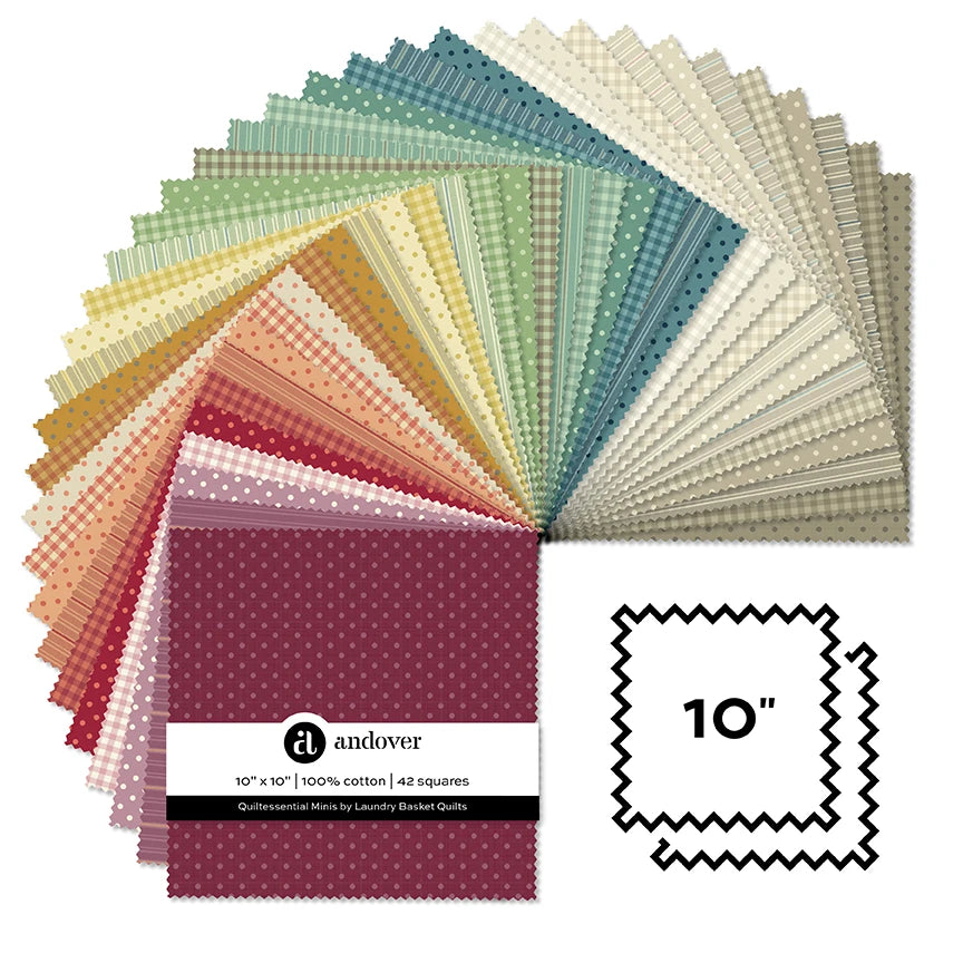 Quiltessential Minis 10" Squares — Laundry Basket Quilts for Andover Fabrics