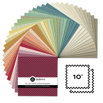 Quiltessential Minis 10" Squares — Laundry Basket Quilts for Andover Fabrics