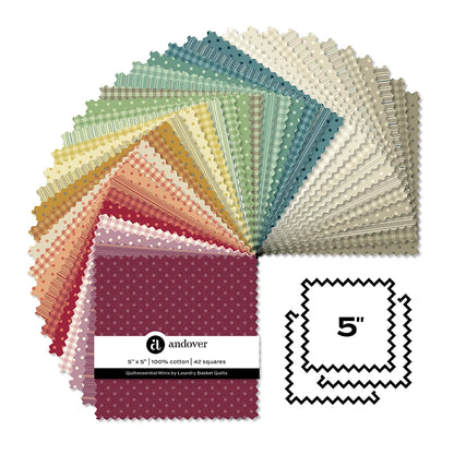 Quiltessential Minis 5" Squares — Laundry Basket Quilts for Andover Fabrics
