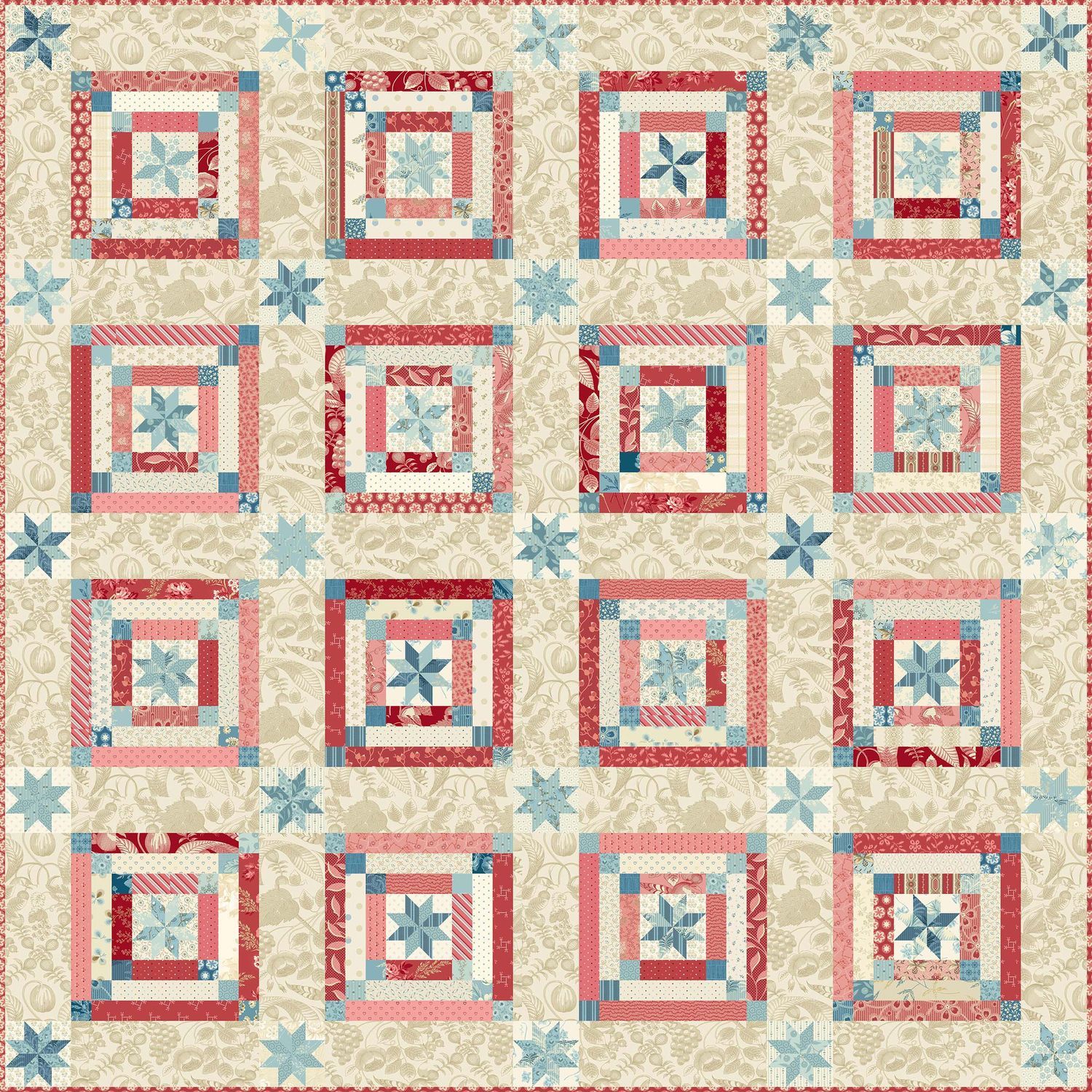 Stars and Stripes Quilt Pattern image 0