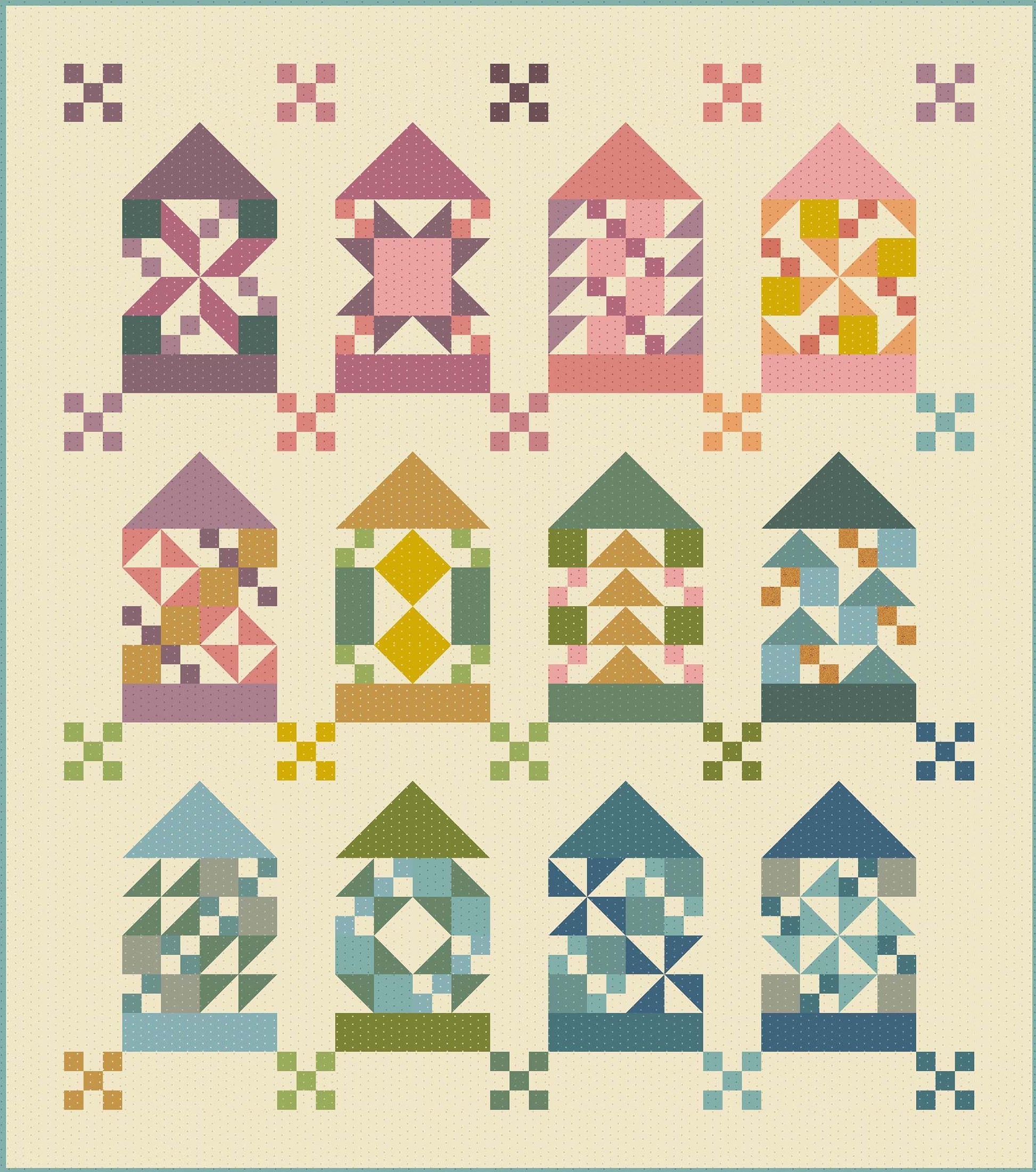 Quilter's House Quilt – Charming Pieced Quilt Pattern image 0