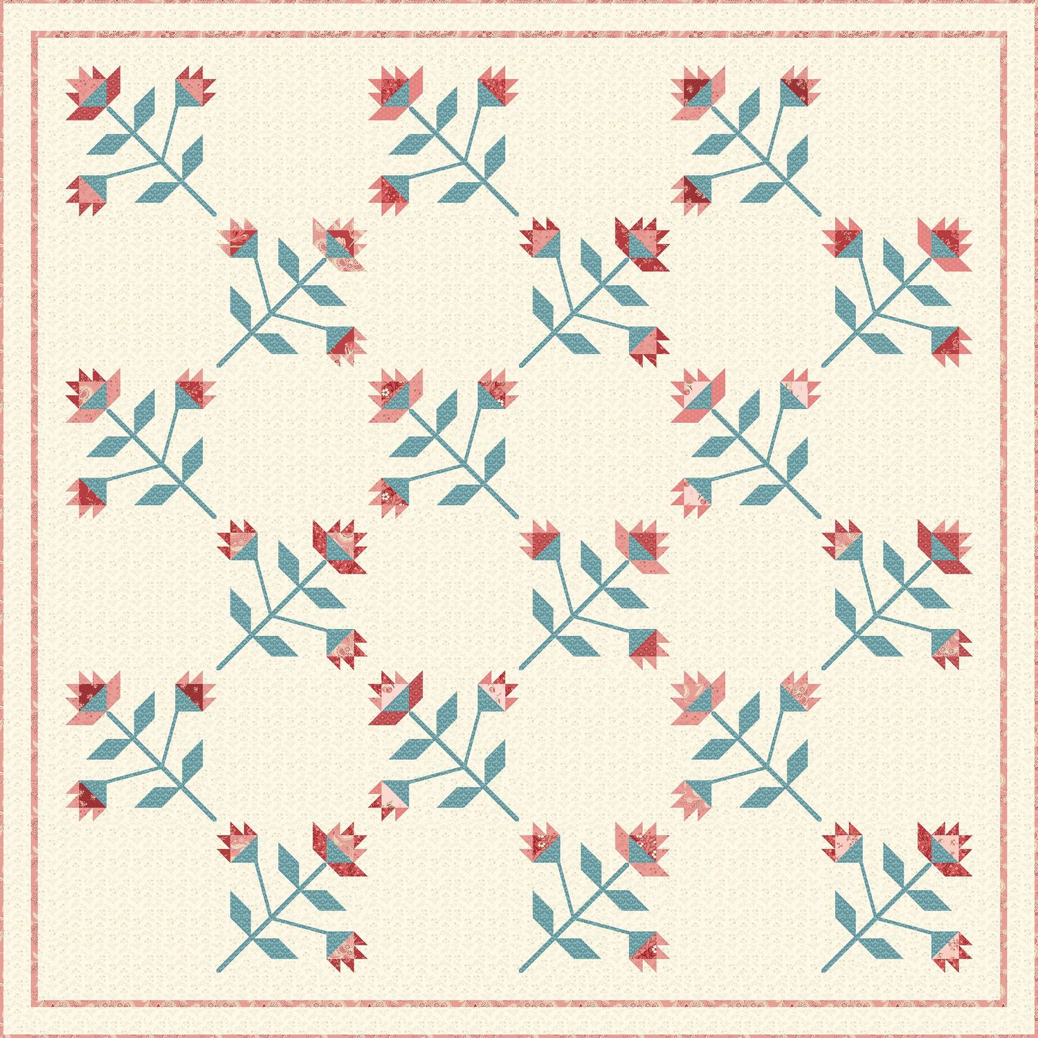 Prairie Rose Quilt Pattern image 0