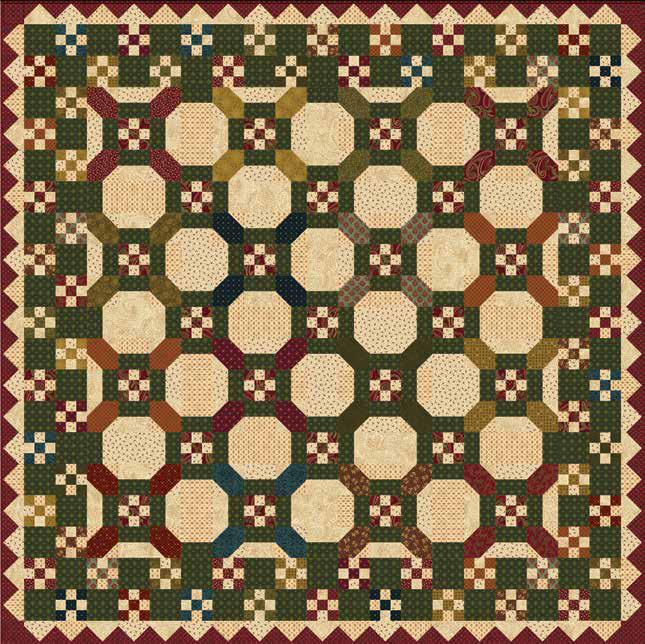 Abundant Blessings Yuletide Charm Patchwork Quilt Pattern