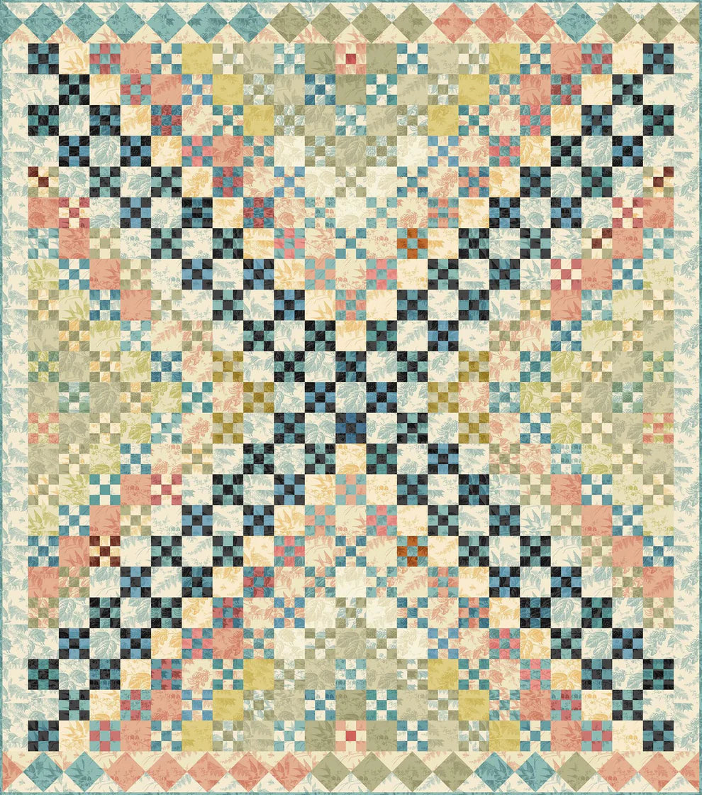 Quilt with a geometric pattern 
