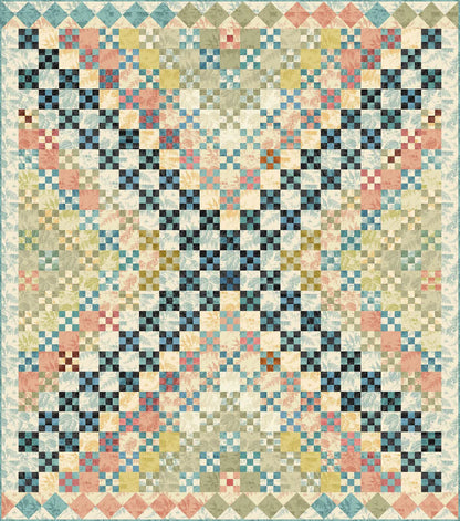 Quilt with a geometric pattern 