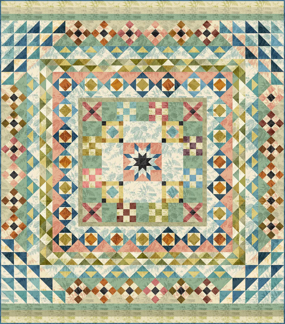 Green Mountain Quilt Pattern - Pieced Design by Edyta Sitar | 65½" x 74½"