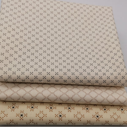 Kim Diehl Fat Quarter Bundle - KD8 - 3 Fabrics Cream