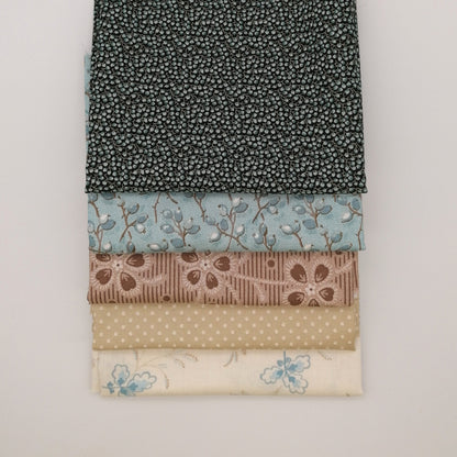 Fat Quarter Bundle LBQ16 - neatly folded fat quarters stacked showing full fabric detail