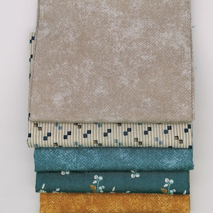 Fat Quarter Bundle LBQ17 - neatly stacked fat quarters showing full fabric detail from Laundry Basket Quilts for Andover Fabrics