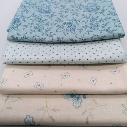 Laundry Basket Quilts Fat Quarter Bundle LBQ22 | Special Delivery & Blue Escape | 4 Fat Quarters