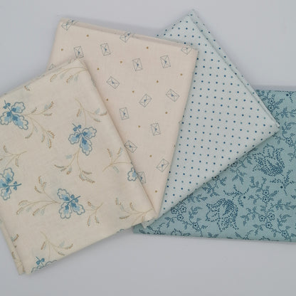 Laundry Basket Quilts Fat Quarter Bundle LBQ22 | Special Delivery & Blue Escape | 4 Fat Quarters