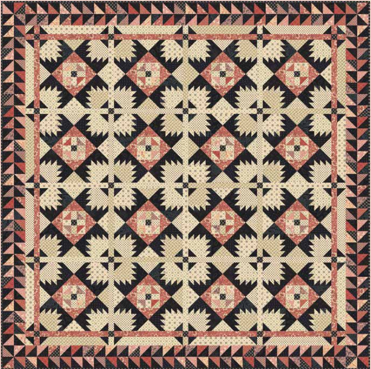 Blush and Blue Patchwork Lap Quilt Pattern