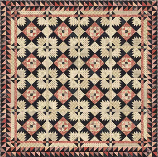 Blush and Blue Patchwork Lap Quilt Pattern