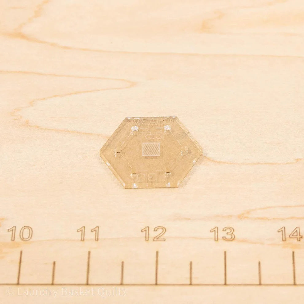 Charm Template 1/2" (0.5") Hexagon