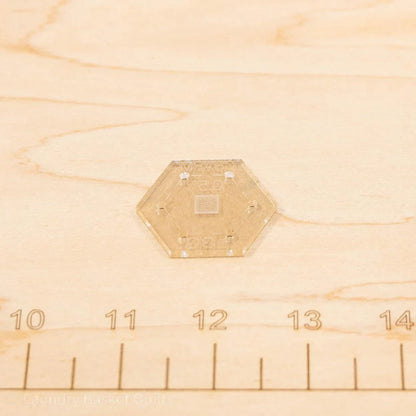Charm Template 1/2" (0.5") Hexagon