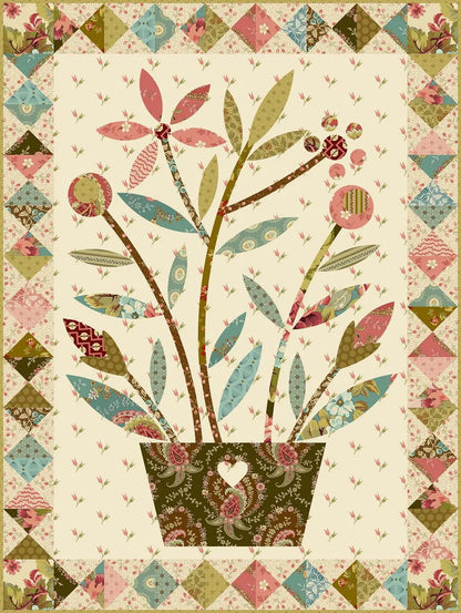 Little Flower Basket mini quilt pattern