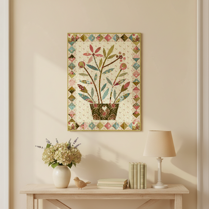 Little Flower Basket Mini Quilt Pattern
