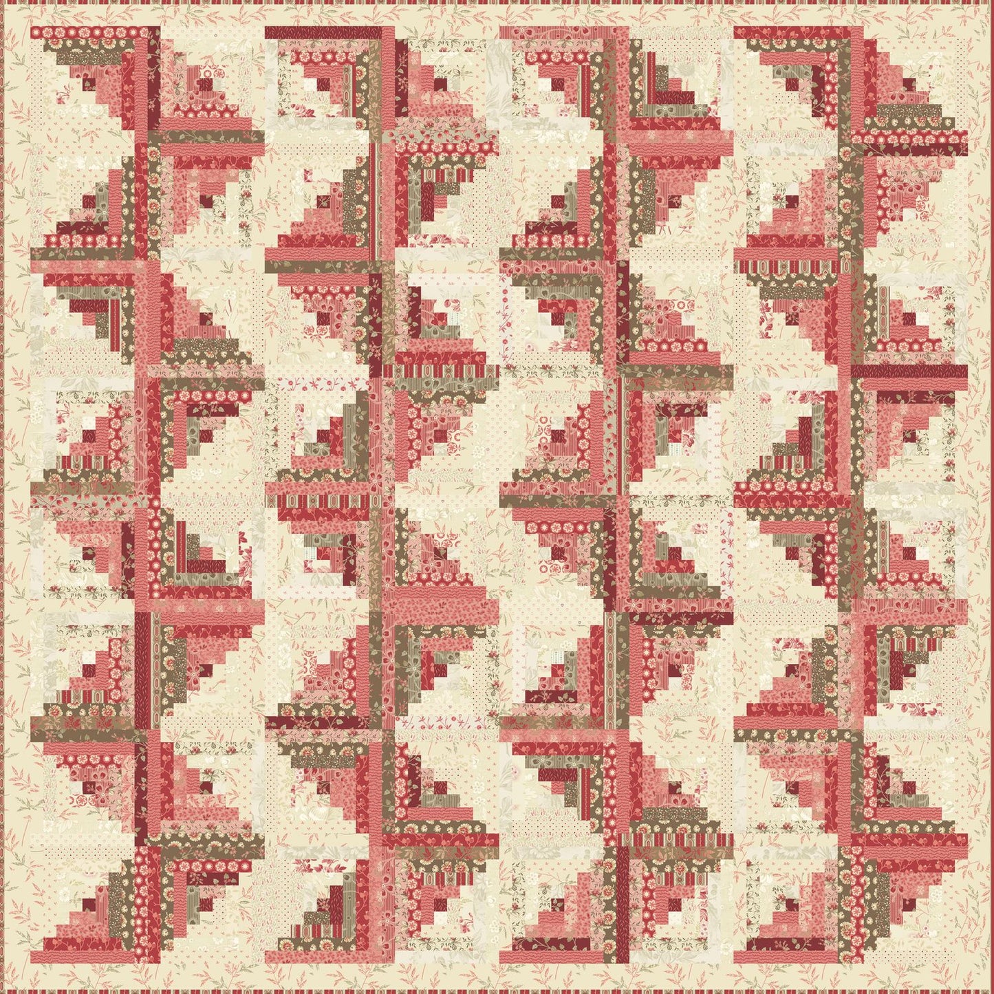 Log Cabin Quilt Pattern image 1