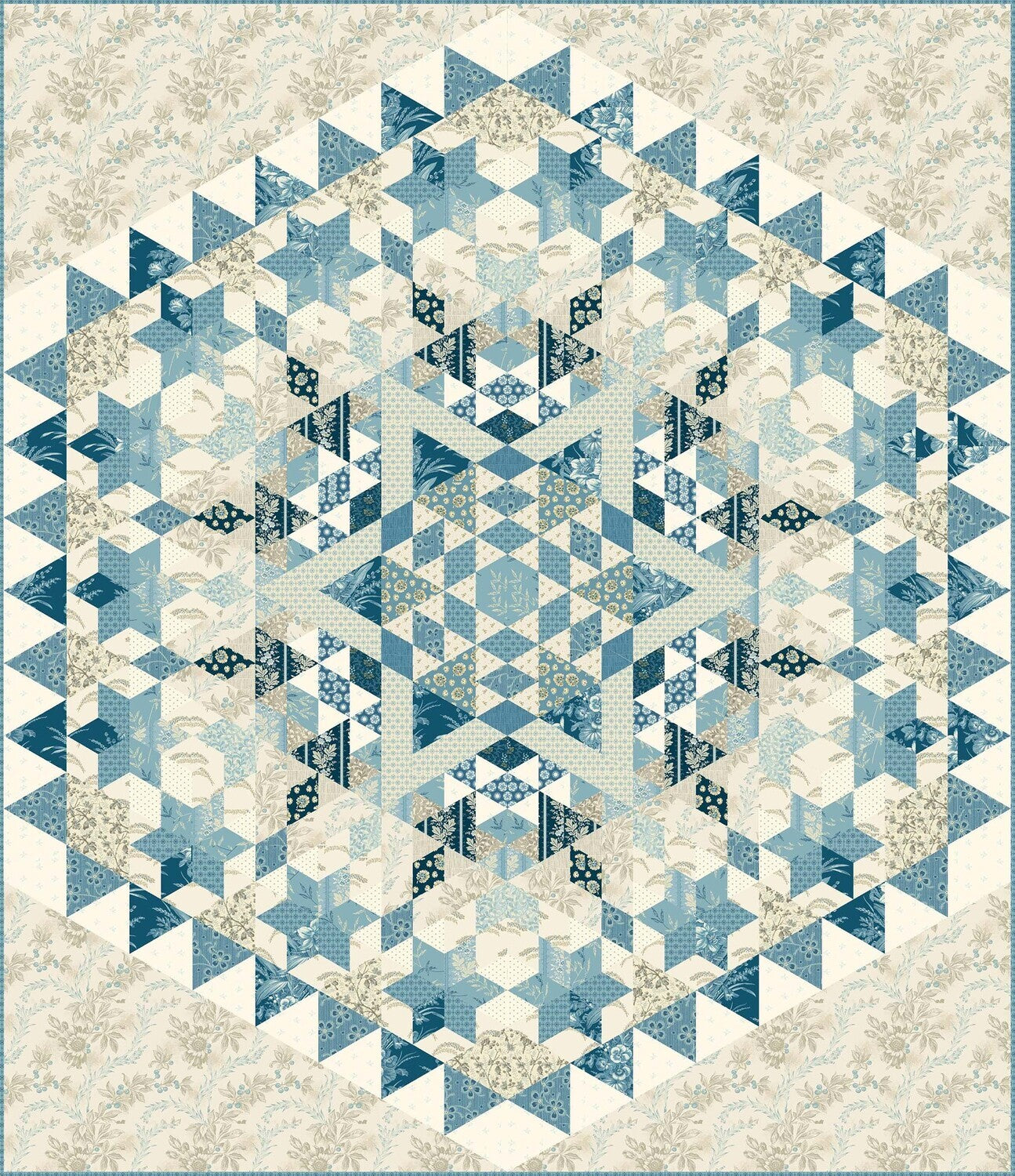 Blue Star Quilt Pattern templates image 1