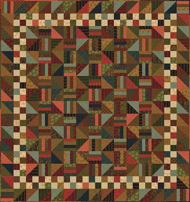 Katie's Cupboard Fat Quarter Lap Quilt Pattern